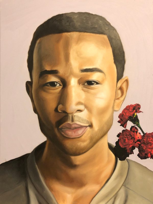 John Legend, 2019, oil on canvas